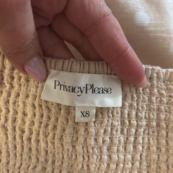 Privacy Please Beige/pink Polka Dot cut out Jumpsuit, XS - Picture 10 of 11